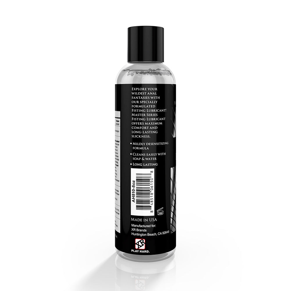 Bottle of anal desensitizing lubricant with text and barcode.