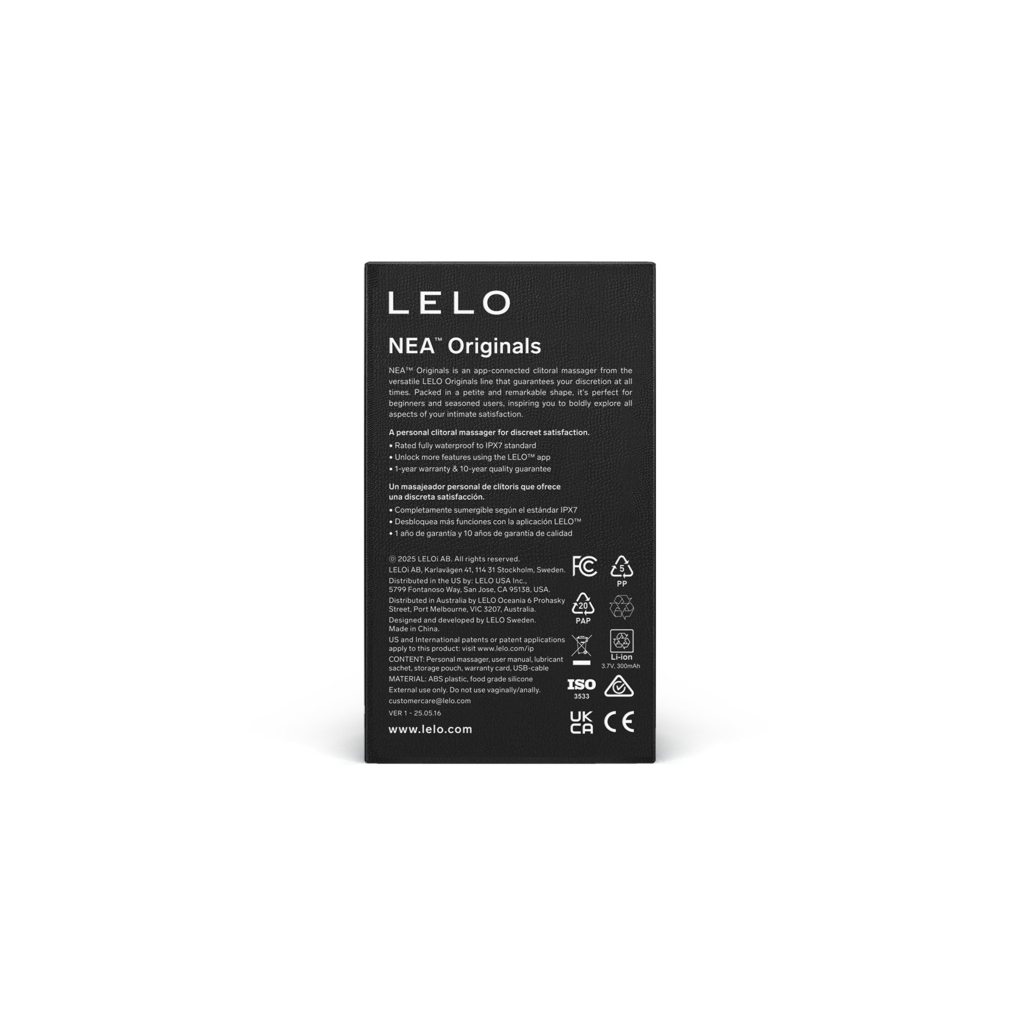 LELO NEA Originals app-controlled waterproof clitoral massager.