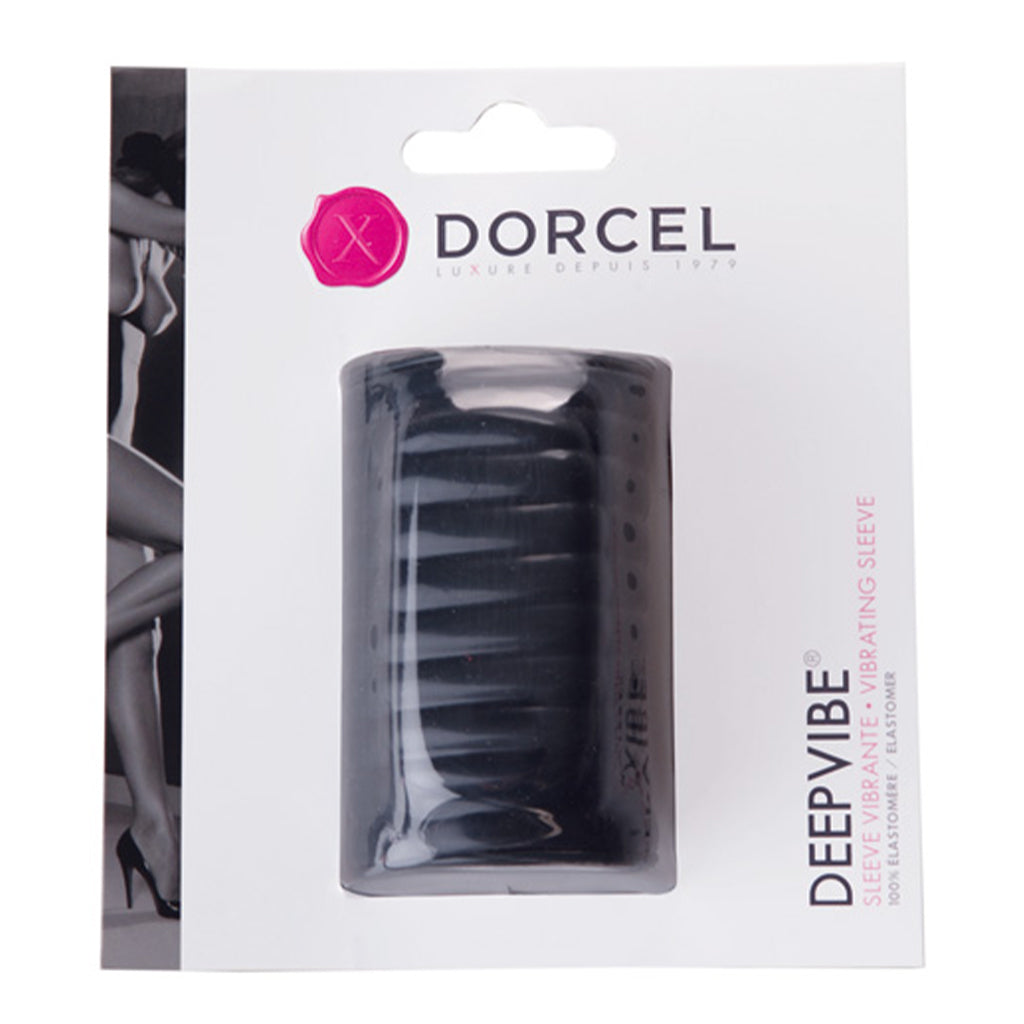 Dorcel Deep Vibe vibrating sleeve in black elastomer.