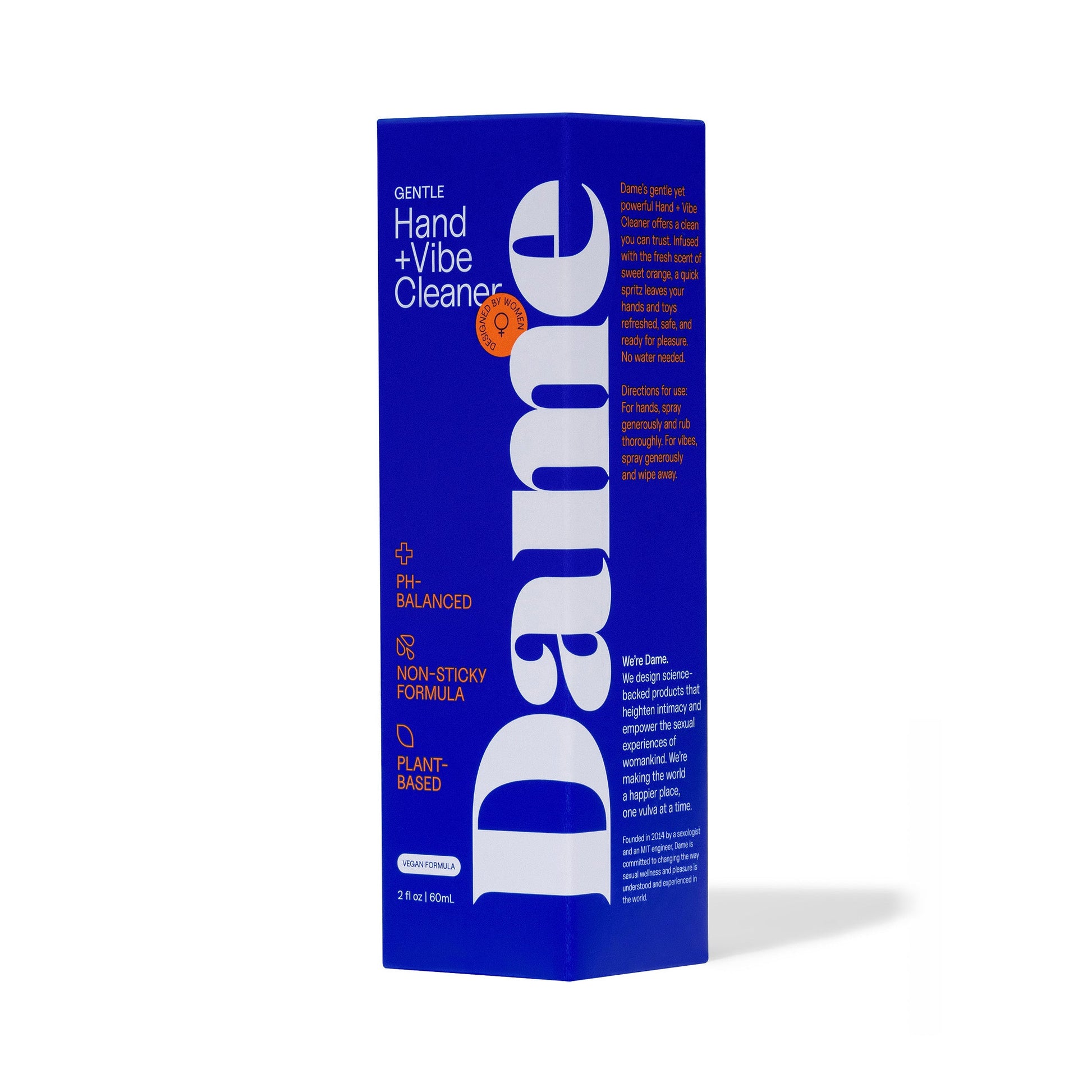 Dame Hand + Vibe Cleaner spray with sweet orange scent.