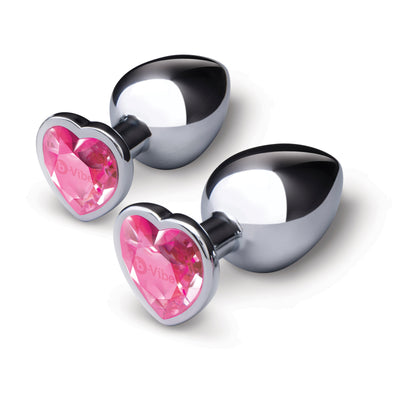 Jewel Heart Metal Anal Plug Training Set – b-Vibe – Red Pleasures