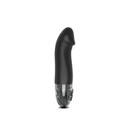 Black vibrator with a clear, textured base.