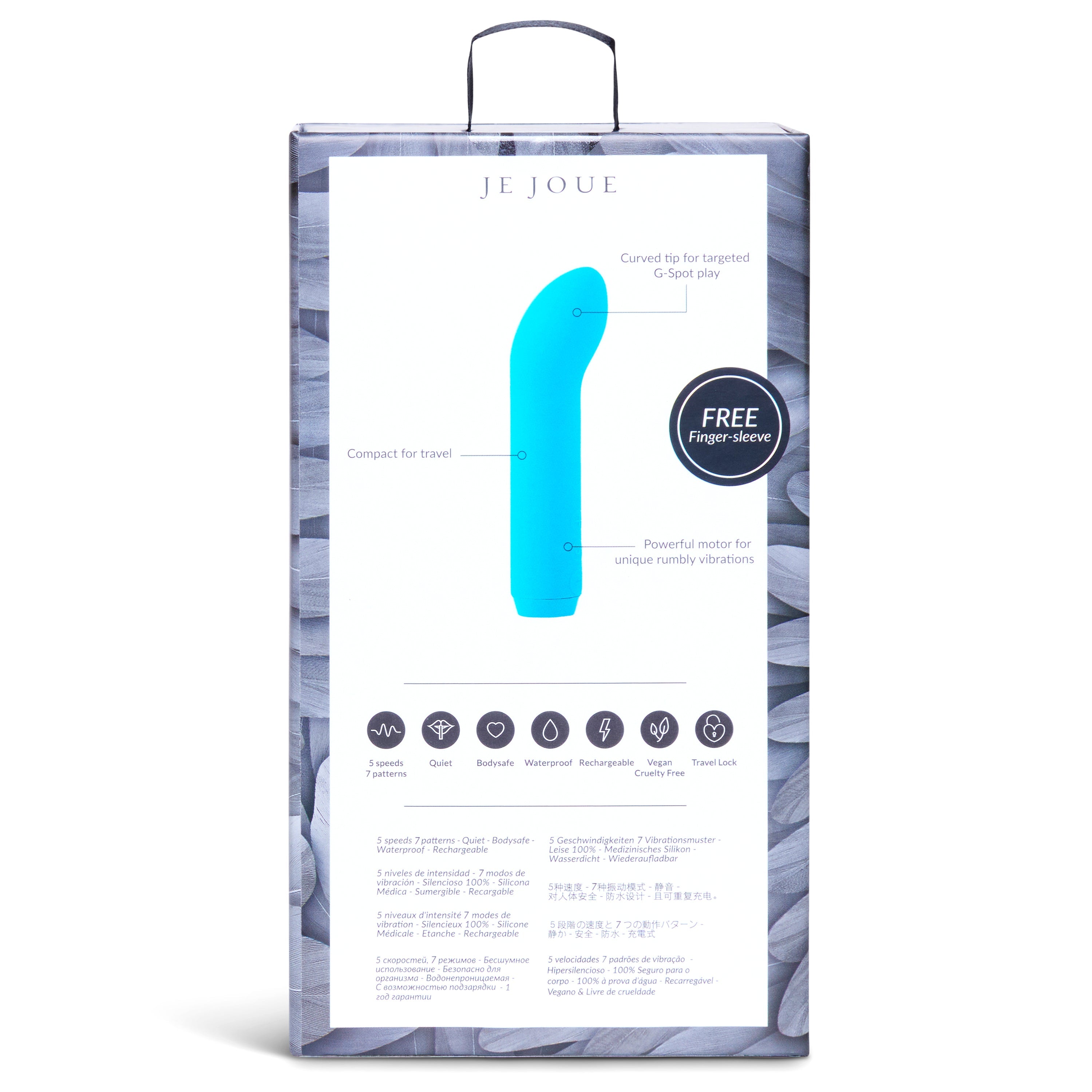 Teal G-Spot and Clitoral Rechargeable Vibrator with 5 speeds and 7 patterns.
