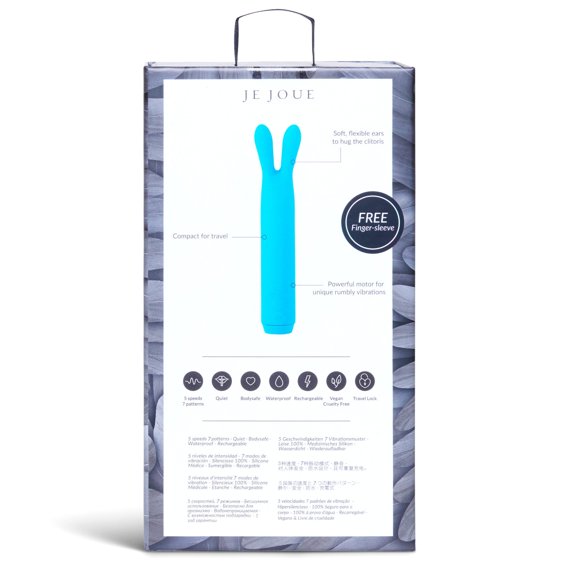 Je Joue Rabbit Bullet Vibrator, waterproof, silicone, rechargeable, teal.