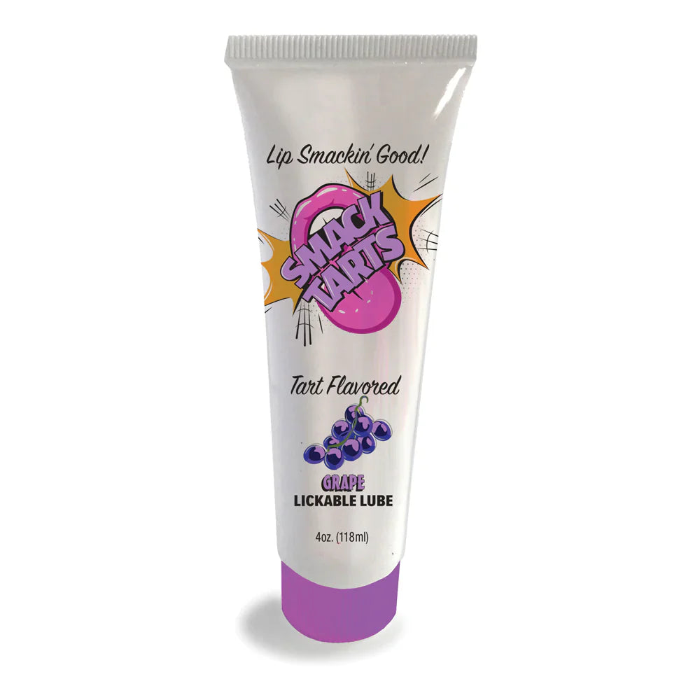 A tube of grape flavored lickable lube.