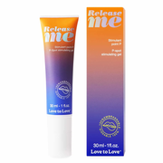 Release Me P-Spot stimulating gel in a gradient tube and box.