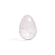 Medium non-drilled clear quartz yoni egg.