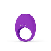 A purple LELO vibrating silicone penis ring with a scalloped top.