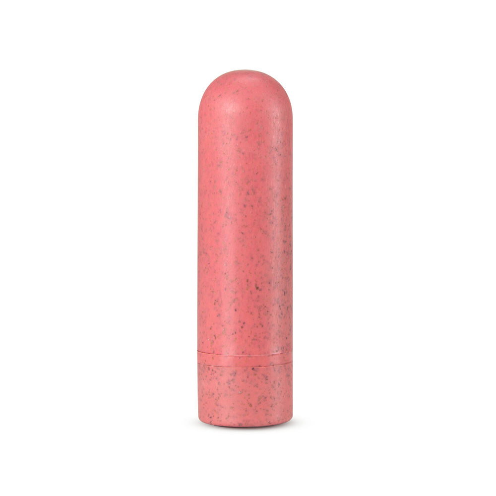 Coral pink bullet vibrator with a speckled texture.