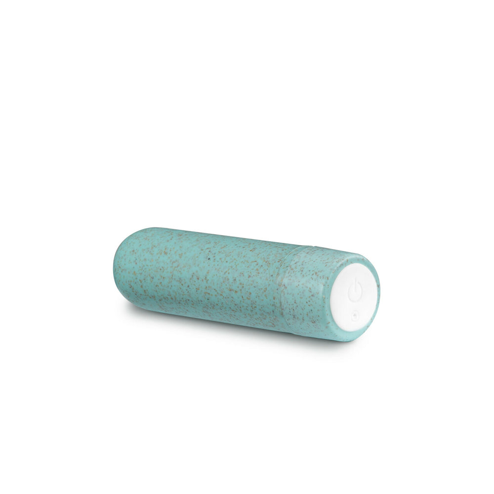 Aqua Gaia Eco Rechargeable Bullet vibrator with power button.