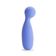 A purple vibrating personal massager made of silicone.