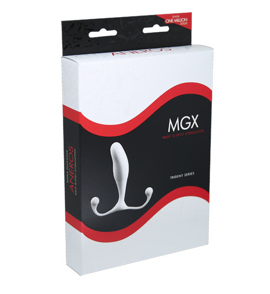 Aneros MGX Trident prostate massager on its product box.
