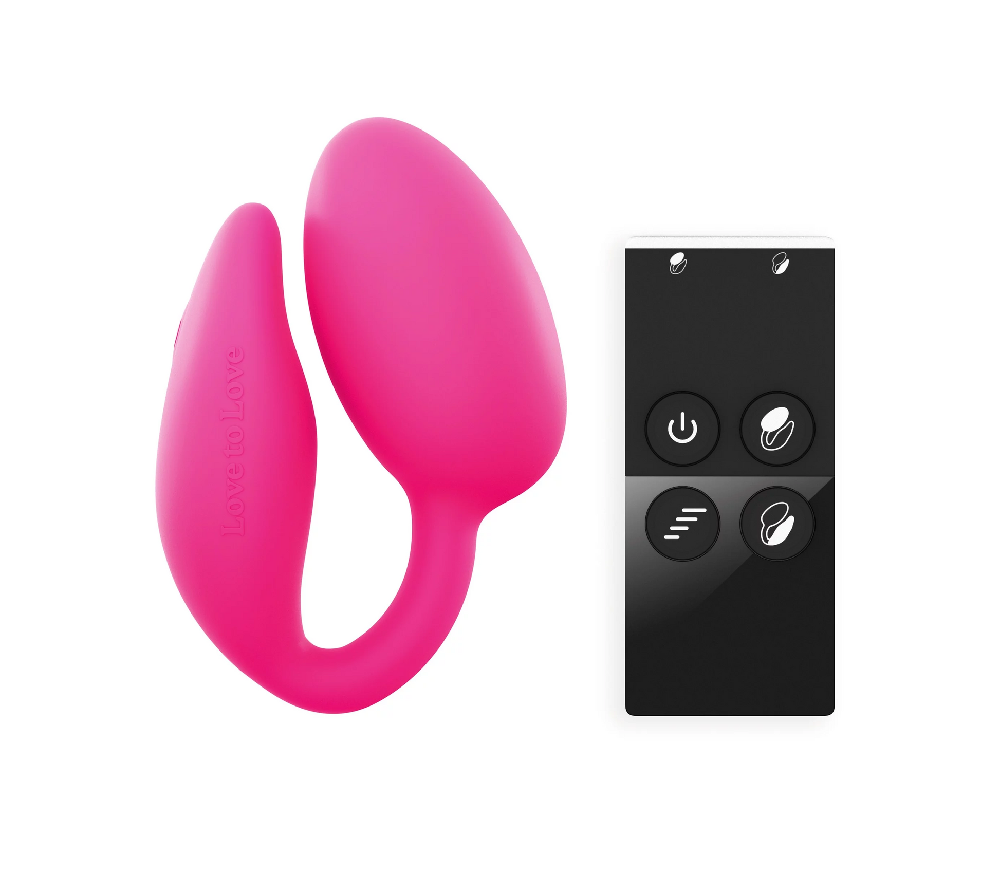 Pink dual motor vibrator with remote control.
