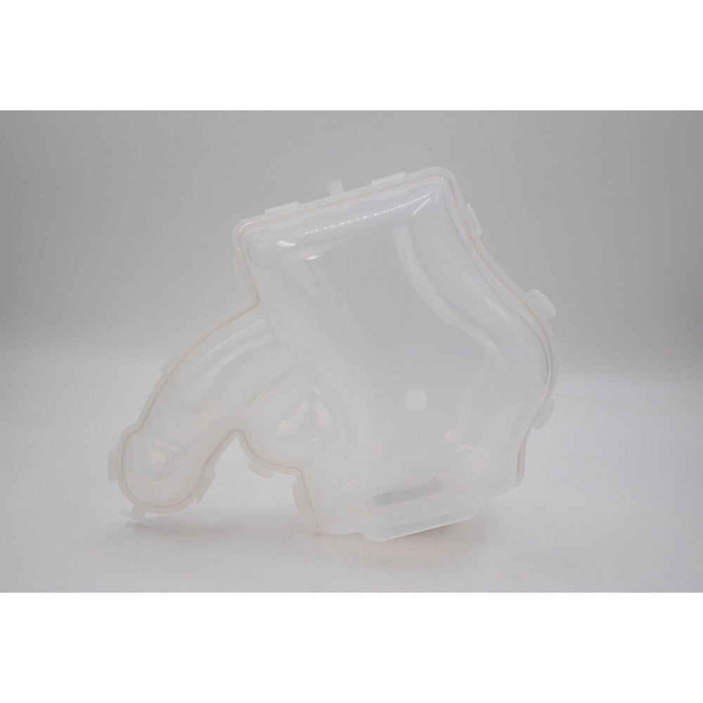 Clear plastic ice luge mold shaped like a penis.