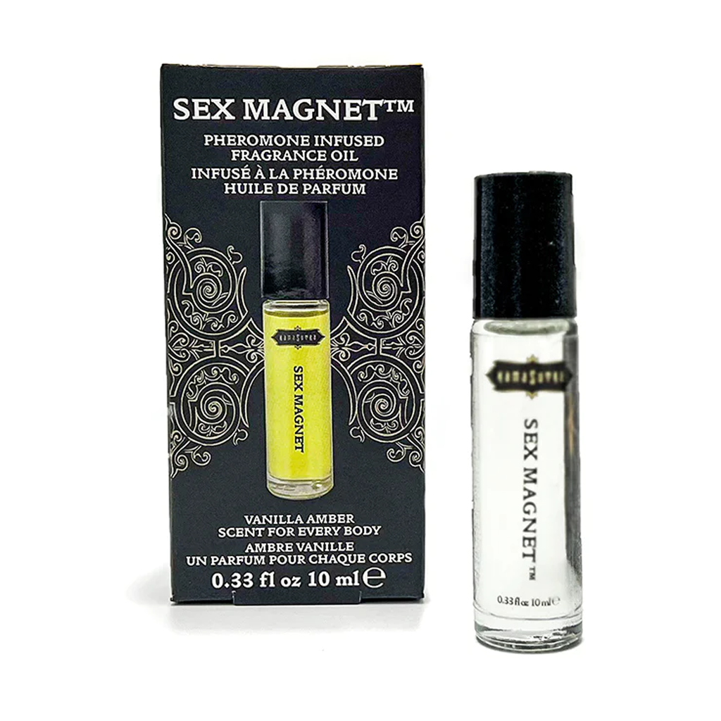 Pheromone infused fragrance oil in Vanilla Amber scent.