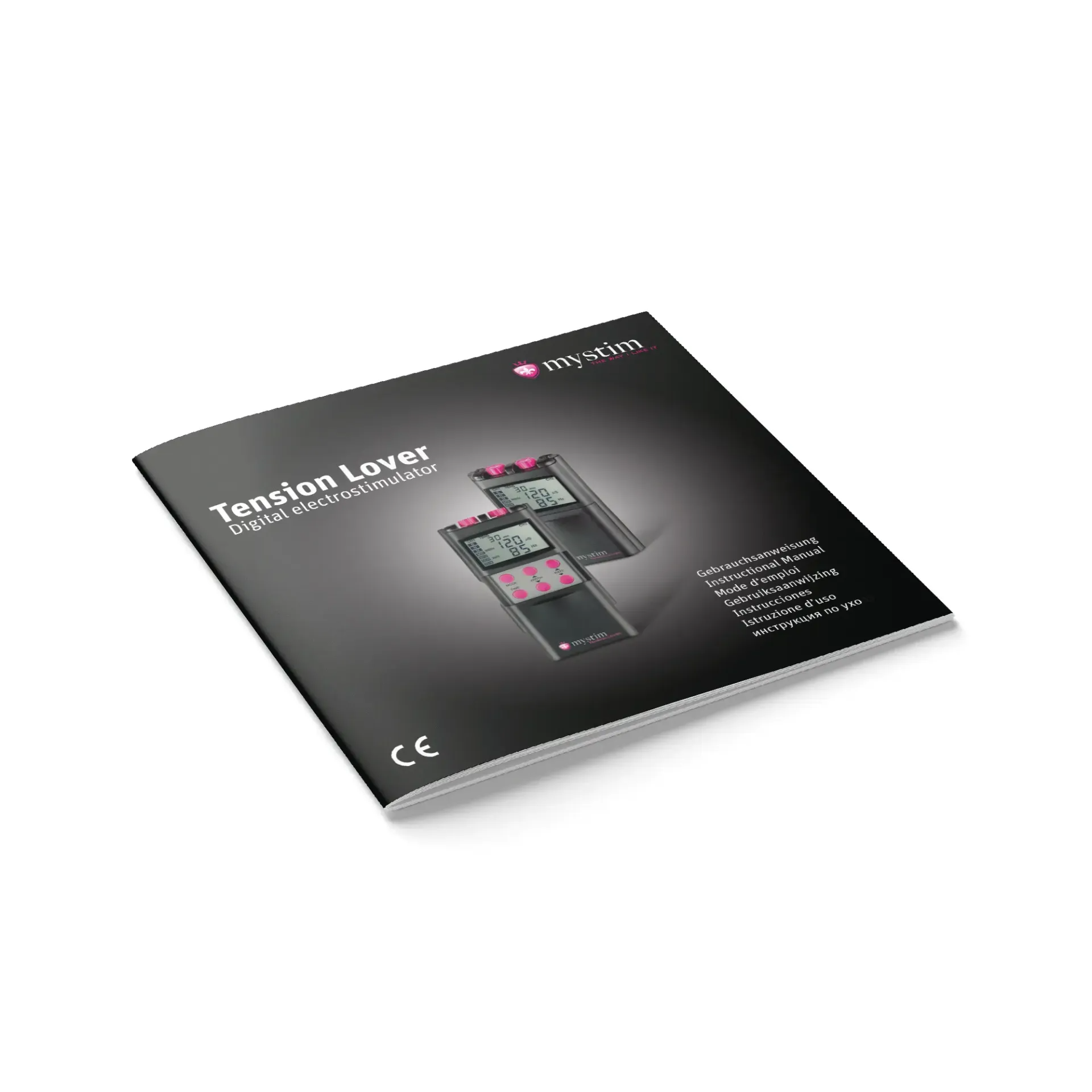 Mystim Tension Lover digital electrostimulator with two devices shown.