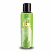 Sensuva Caramel Apple Edible Warming Gel in a green bottle.