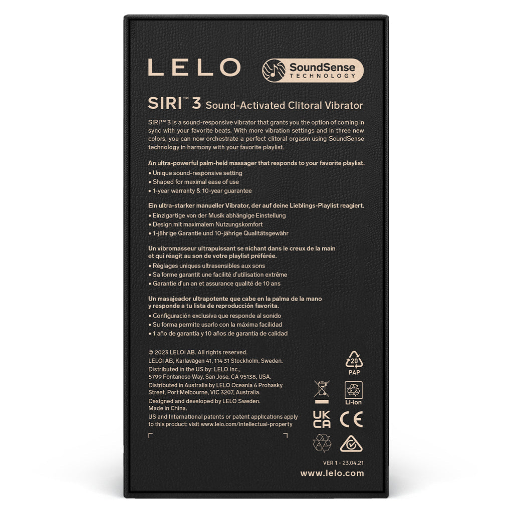 SIRI 3 Sound-Activated Clitoral Vibrator in Calm Lavender.