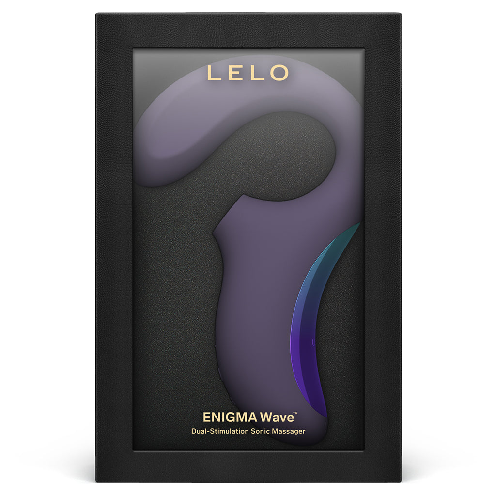 LELO Enigma Wave dual-stimulation sonic massager in cyber purple.