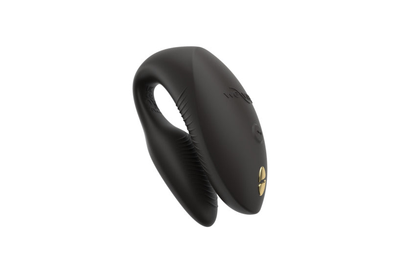 Black We-Vibe Chorus Pro couples vibrator with a gold charging port.