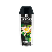 Toko Shunga lubricant bottle with Japanese art and natural ingredients.