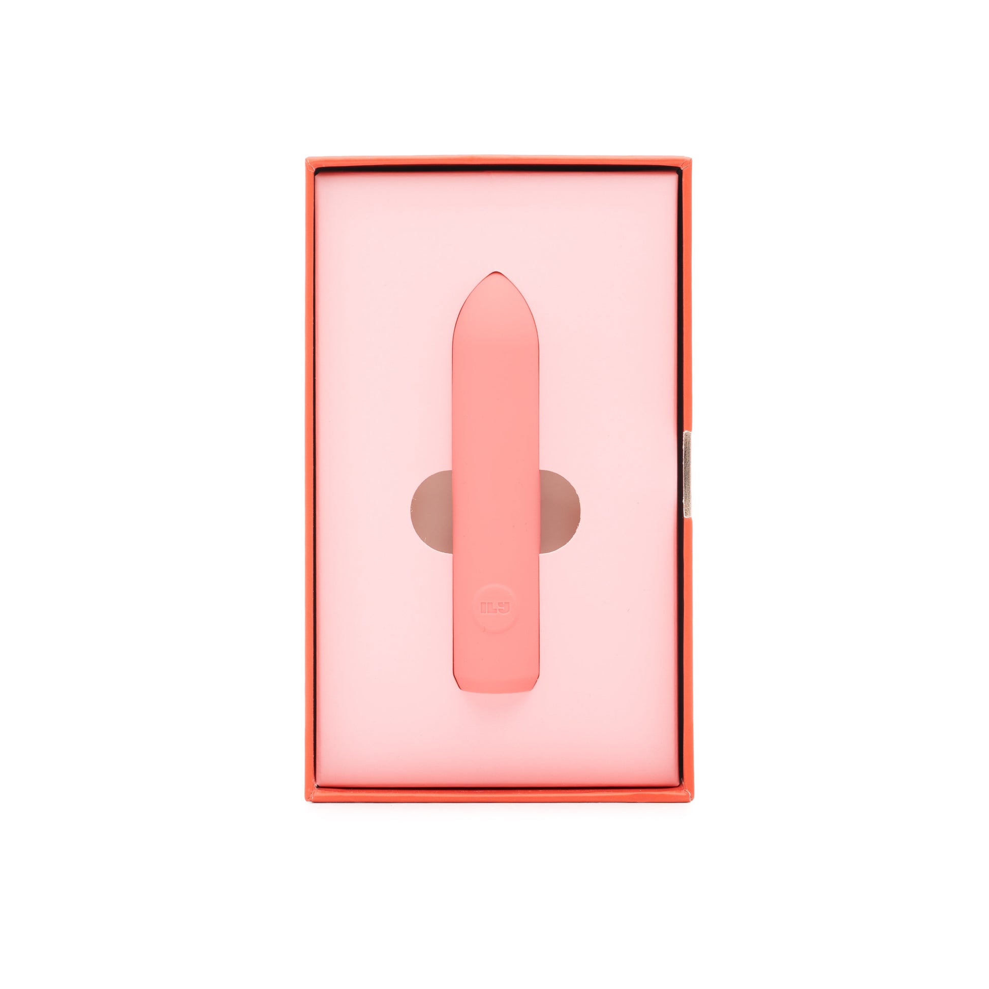 A pink bullet vibrator with the "ILY" logo sits in a pink box.