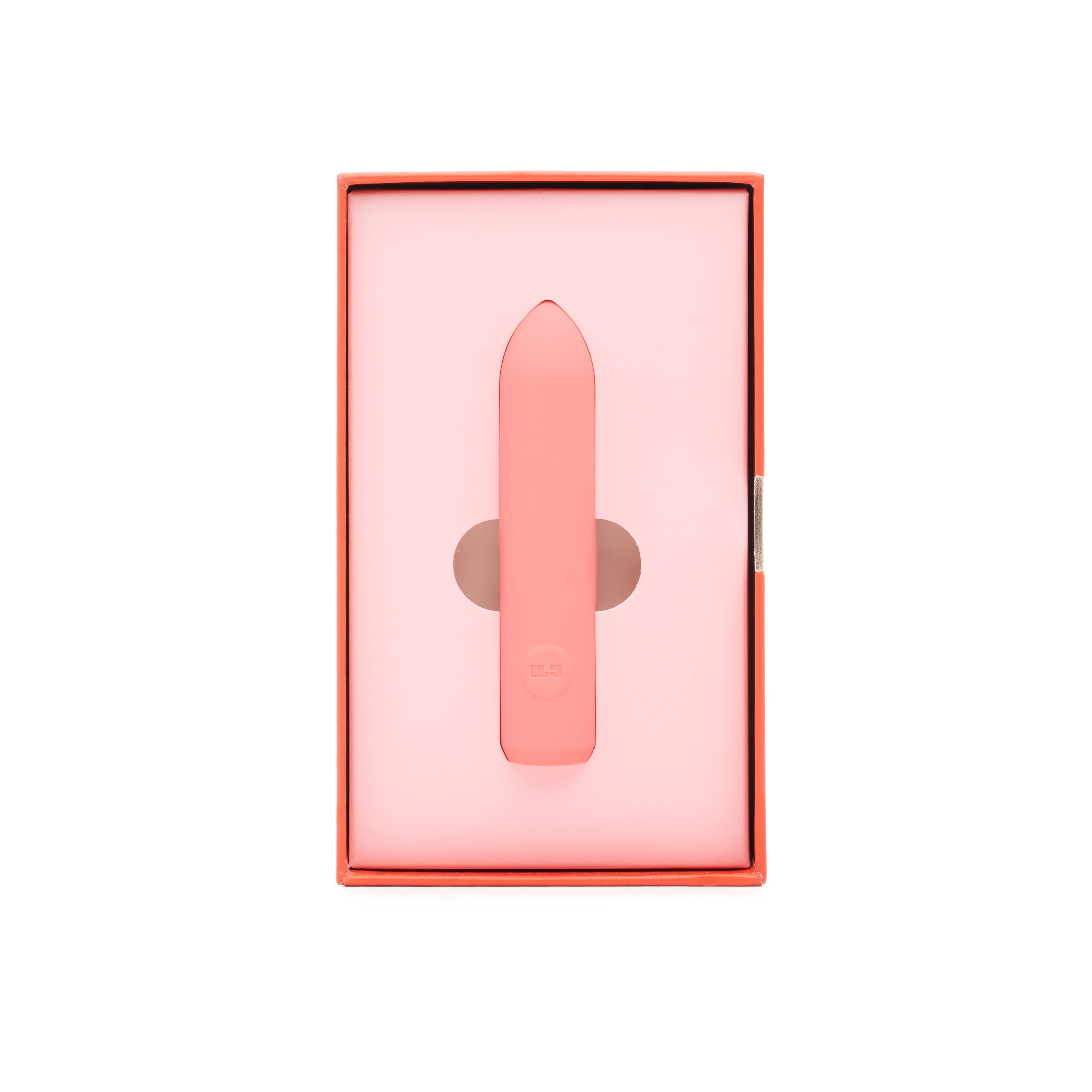 A pink bullet vibrator with the "ILY" logo sits in a pink box.