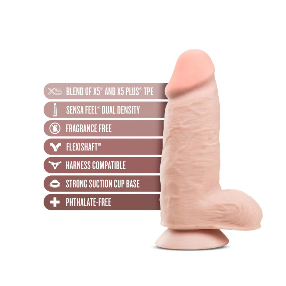 10-inch dual density dildo with thick shaft, FlexiShaft technology, and suction cup base in pink.