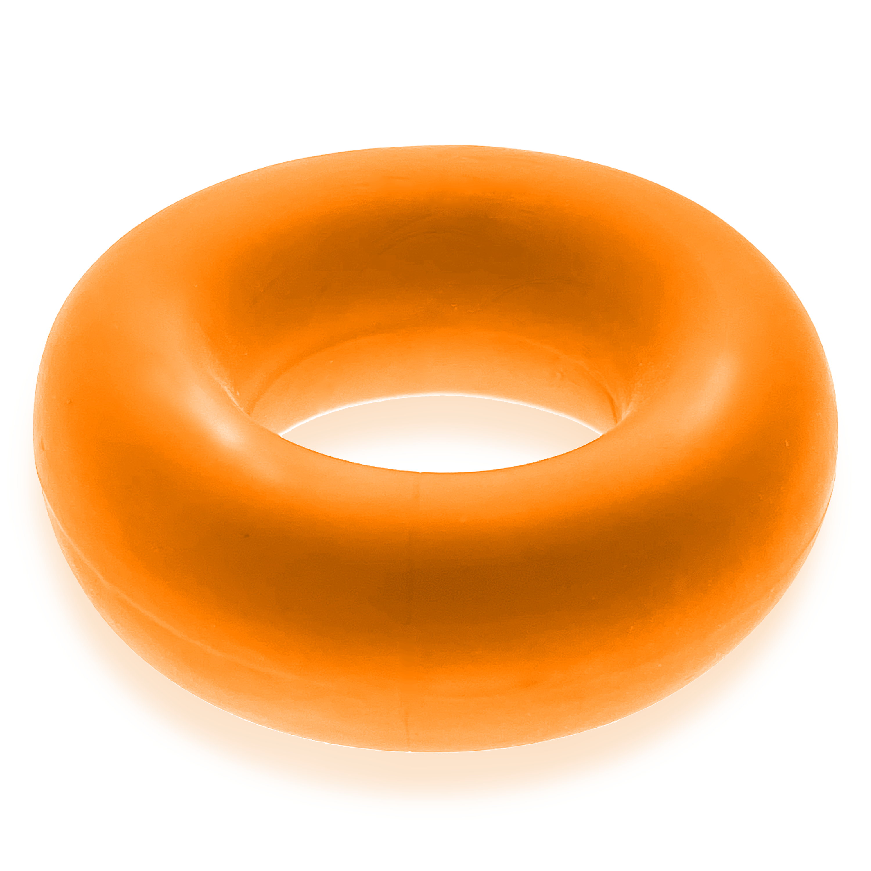 A single, stretchy orange ring with a rounded profile.