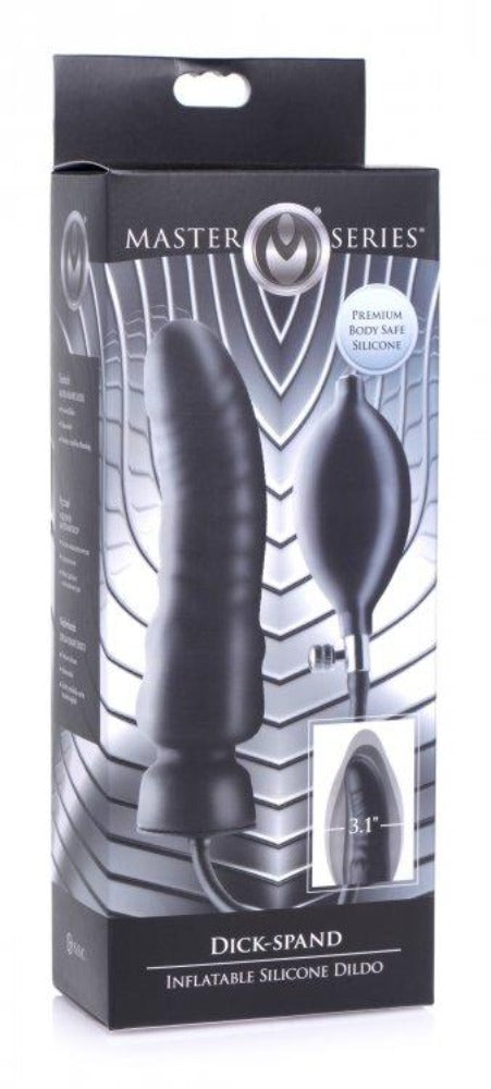 Inflatable silicone dildo with pump and release valve.