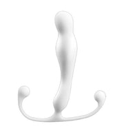 White Eupho Trident prostate massager with curved arms and rounded ends.