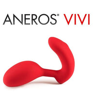 A red Aneros Vivi vibrator and Kegel exerciser.