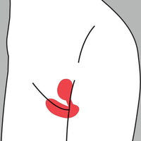 Illustration of a red G-spot vibrator and Kegel exerciser.