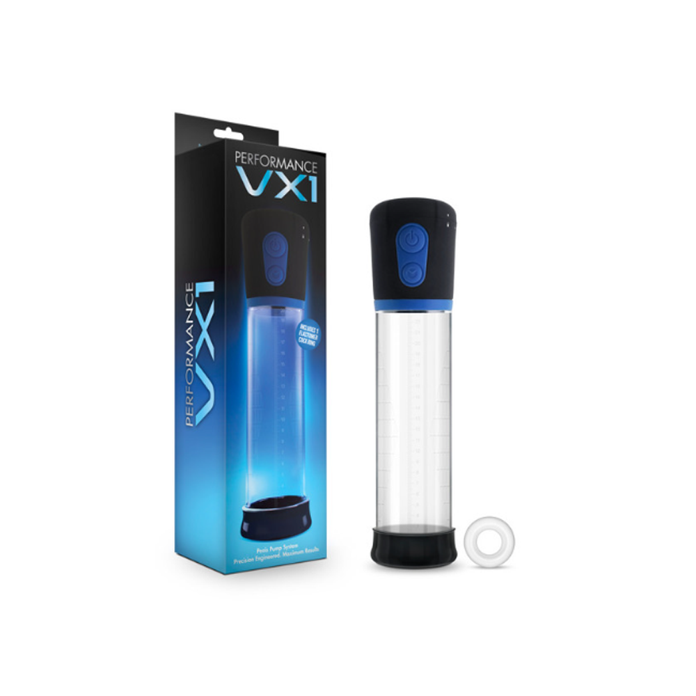 VX1 Motorized Male Enhancement Pump with cock ring and box.