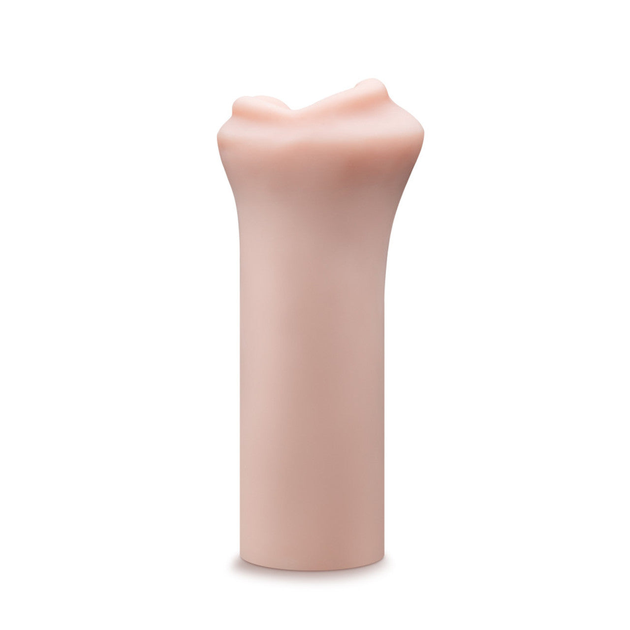 Candi ribbed male stroker with an open-ended sleeve.