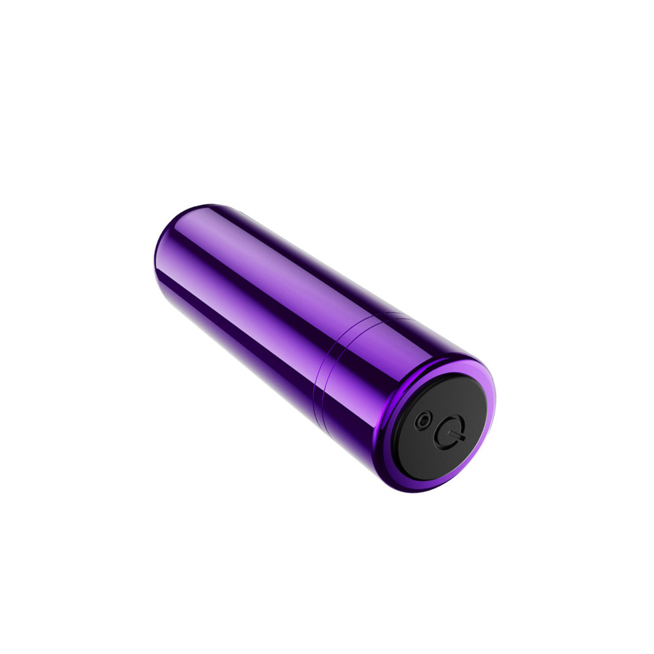 Purple rechargeable mini bullet vibrator with one-touch control.