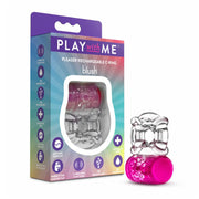 A pink and clear vibrating c-ring with 5 functions.