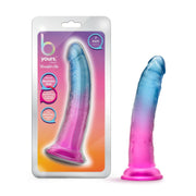 7.5-inch realistic suction cup dildo in gradient blush PVC with sturdy base.