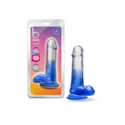 7-inch blue gradient realistic suction cup dildo by Blush Novelties.