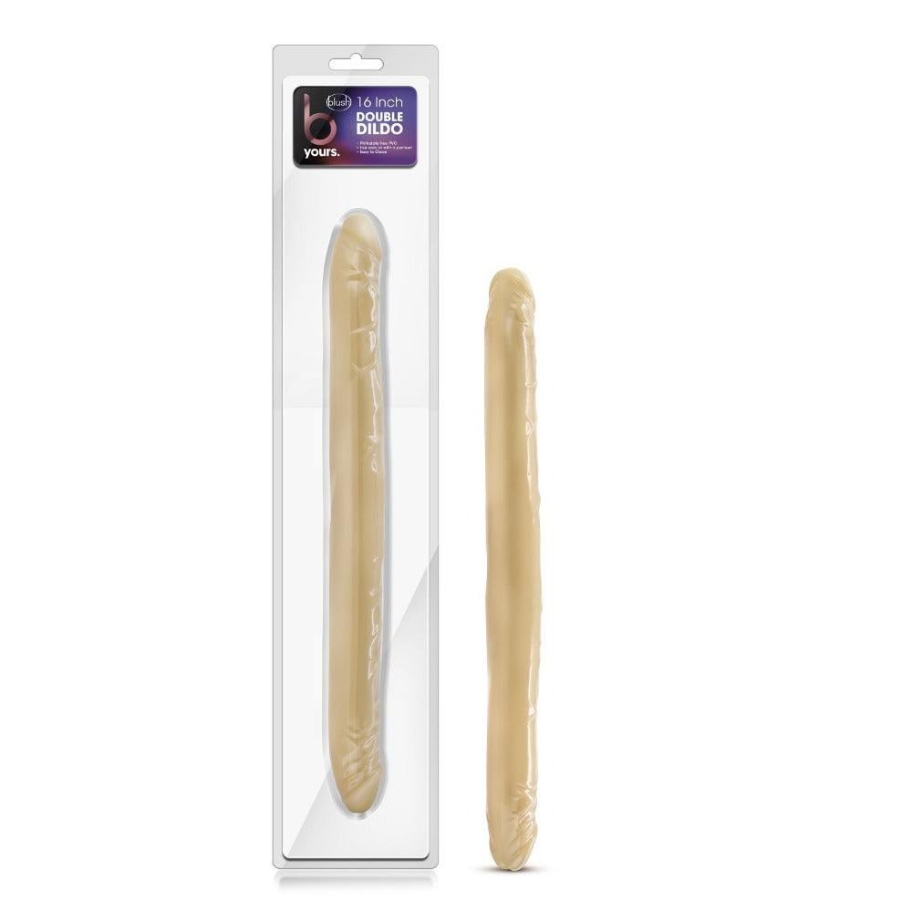 A 16-inch double dildo made of flexible PVC.