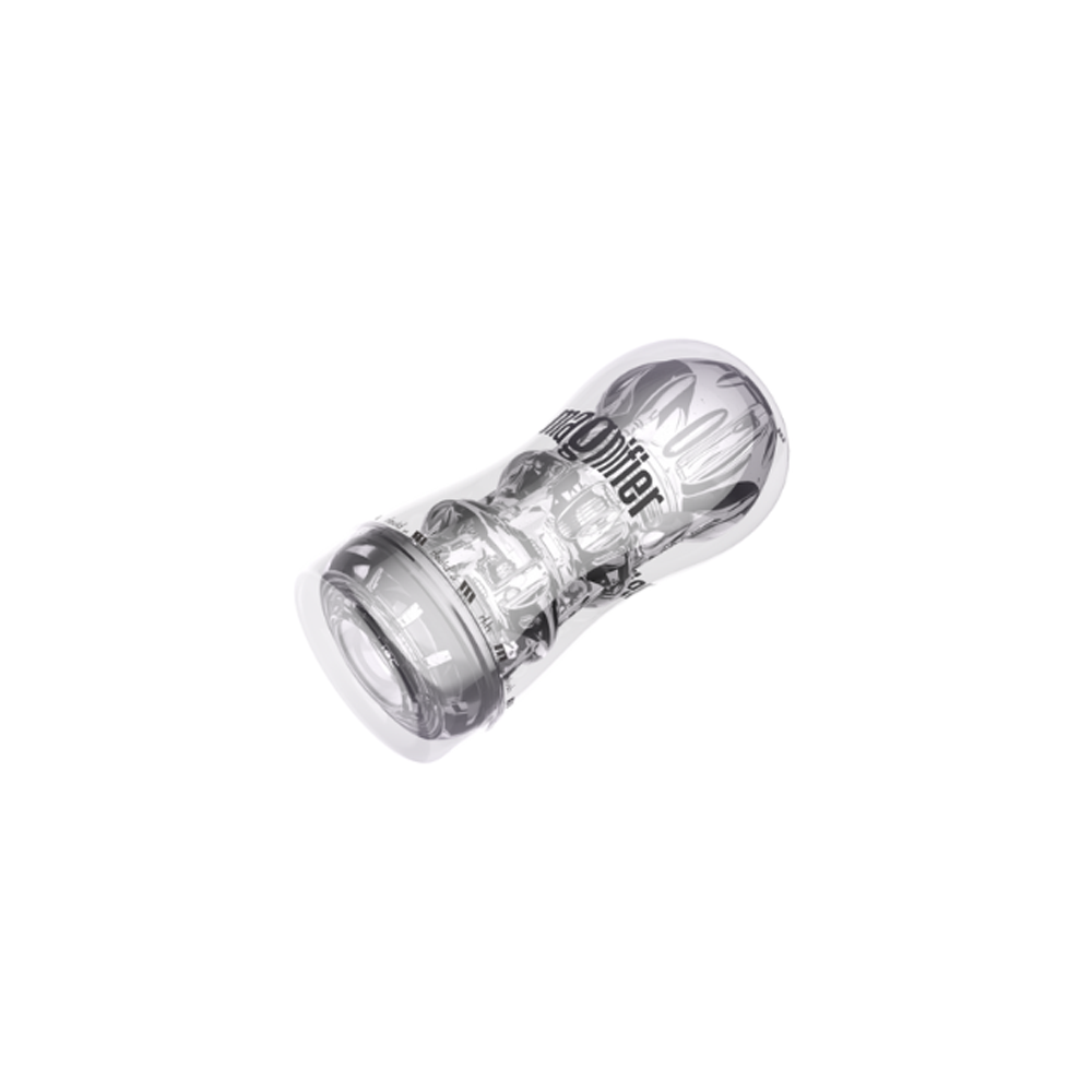 Clear pocket stroker with internal textures and "Magnifier" text.