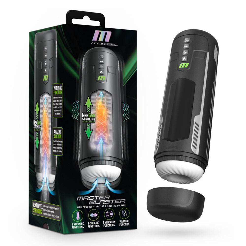 M for Men Master Blaster automatic stroker with warming and suction.