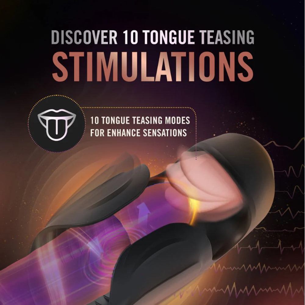 A vibrating penis stimulator with a silicone wrap and 10 stimulation modes.