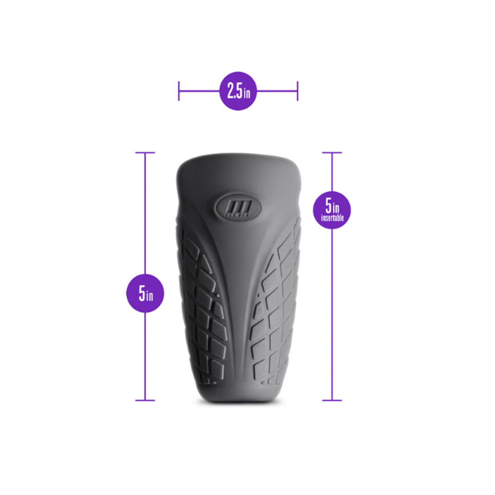 Black textured stroker sleeve with 2.5 inch width and 5 inch length.