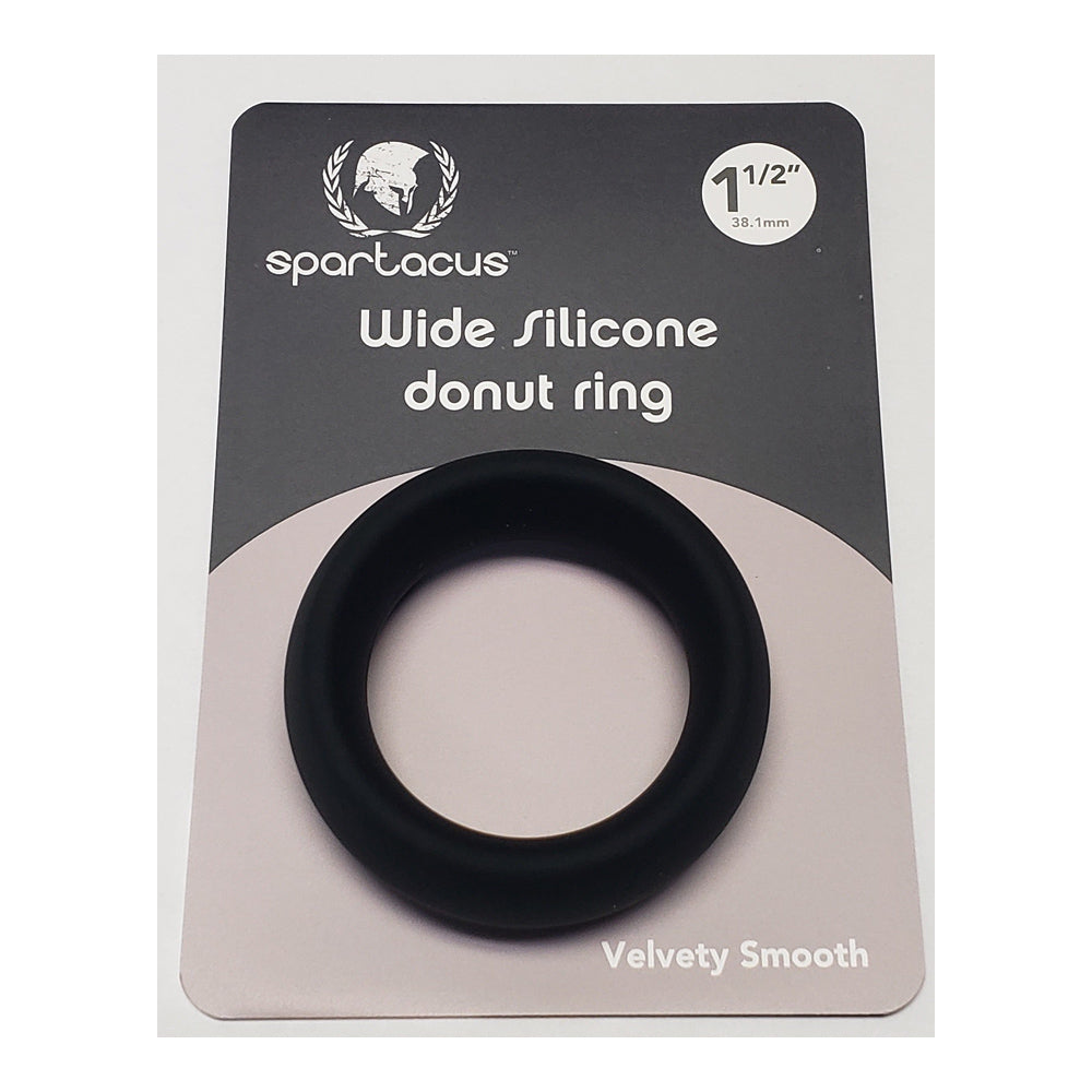 Black Spartacus Enterprises wide silicone donut ring, 1.5 inches.