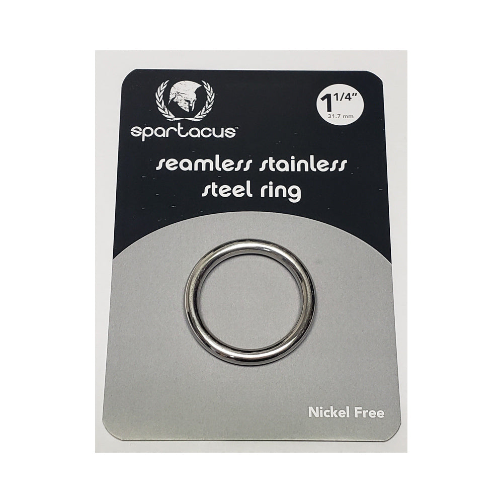 Spartacus seamless stainless steel ring, 1.25 inch diameter.