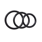 Black Metal Cock Ring Set – 3-Piece Graduated Sizes – Spartacus