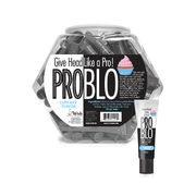 A jar of Pro Blo Cupcake flavored oral pleasure gel tubes.