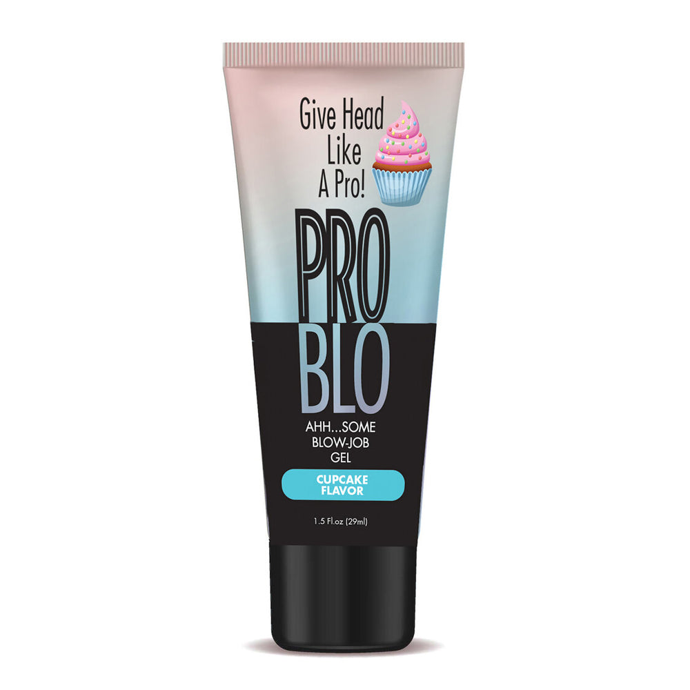Tube of cupcake flavored oral pleasure gel.