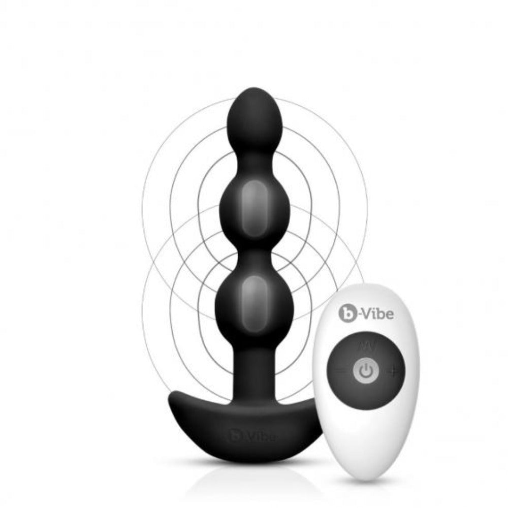 Triplet remote control anal beads with dual motors and a wireless remote.